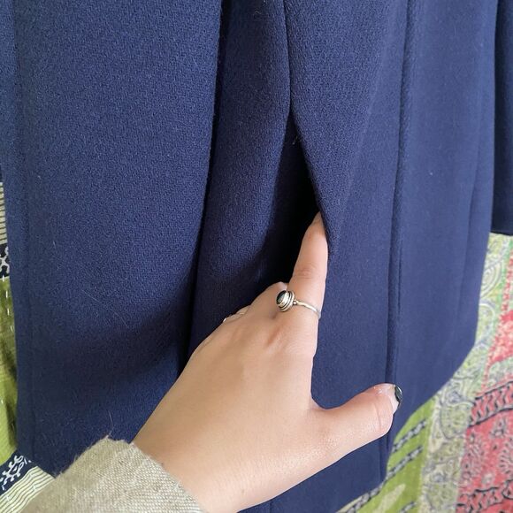 NWT J. Crew Navy Italian Wool Blend Stadium Cloth Lodge Coat Size 00 - Picture 6 of 16